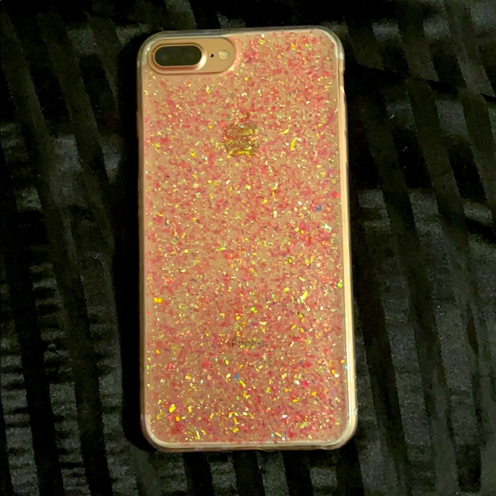 Cute pink glittery phone case